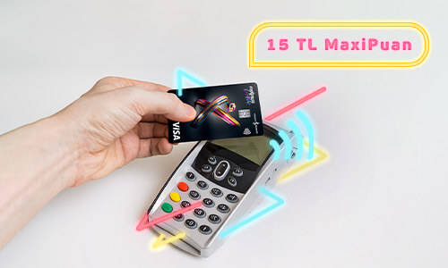 gri zeminde pos cihazına okutulan kart