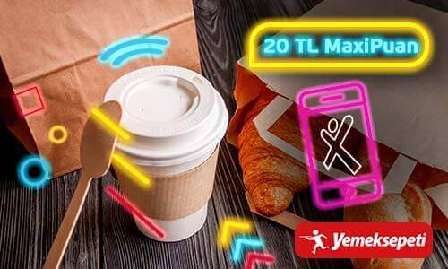 Yemeksepeti kampanyasına yönelik kahve ve kruvasan görseli