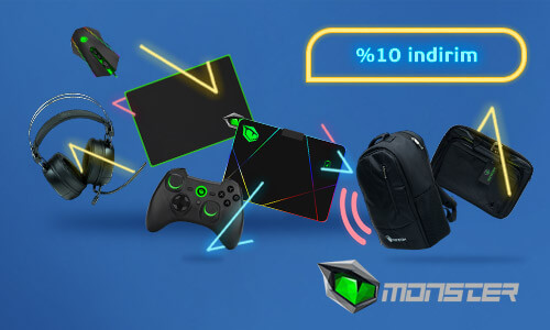 Monster oyuncu ekipmanları - Monster kampanyasında %10 indirim