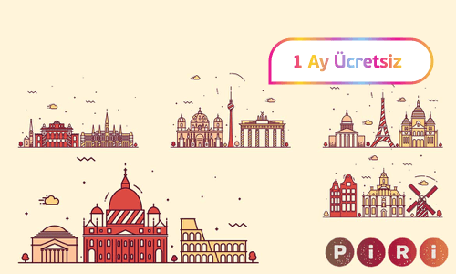 Roma'dan Kolezyum, Paris'ten Eyfel gibi şehirlerin sembollerini gösteren, sesli yürüyüş rehberi Piri